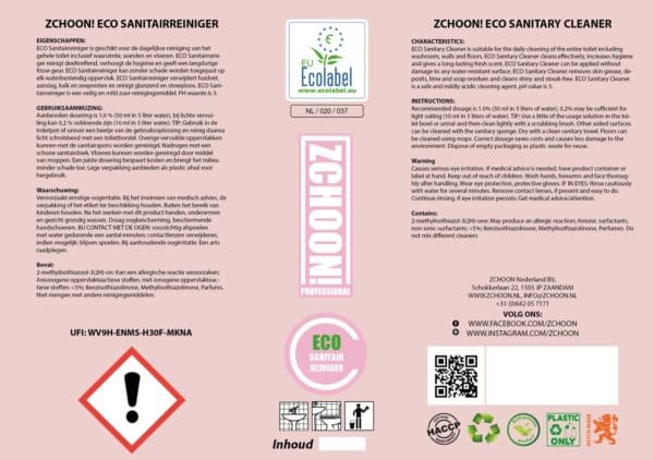 Eco Sanitairreiniger (Concentraat) - Afbeelding 2